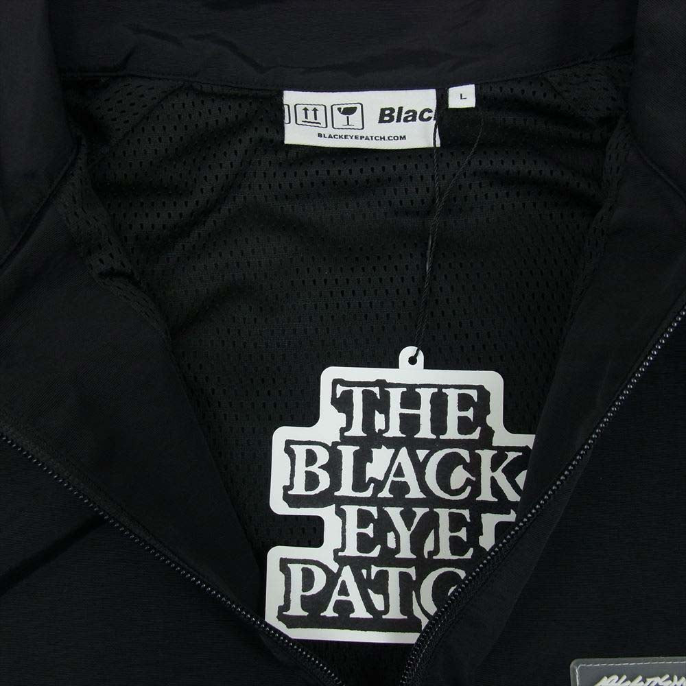 8305【人気デザイン】ブラックアイパッチ☆ペイント刺繍ロゴジャケット