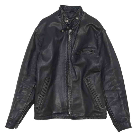schott ショット シングルライダース  レザー ジャケット ブラック系 36【中古】