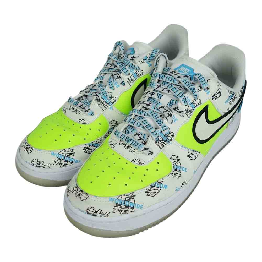 NIKE ナイキ da1343-117 AIR FORCE 1 07 LV8 World Wide エアフォース ワールドワイド スニーカー イエロー系 27.5cm【中古】