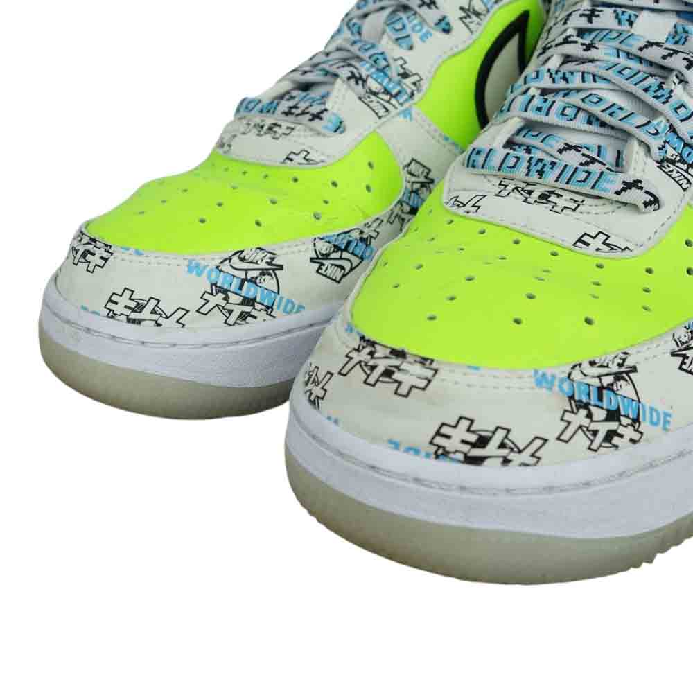 NIKE ナイキ da1343-117 AIR FORCE 1 07 LV8 World Wide エアフォース ワールドワイド スニーカー イエロー系 27.5cm【中古】