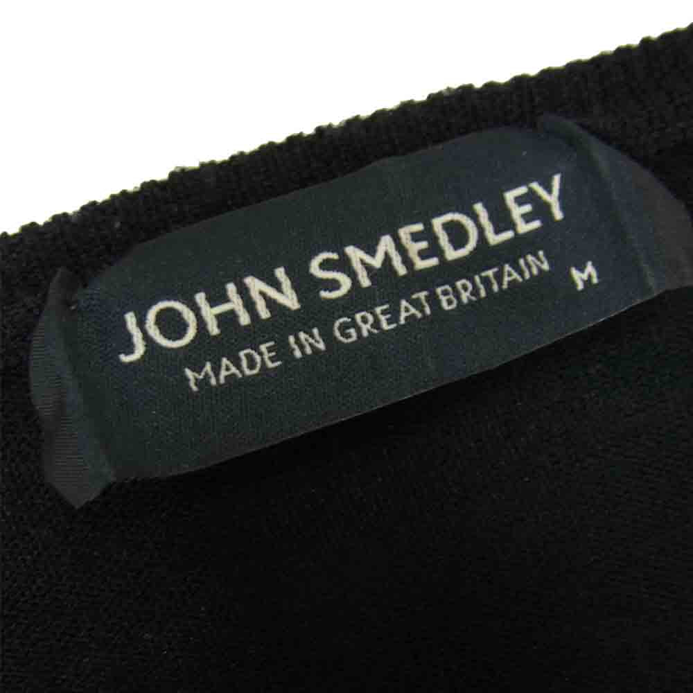 JOHN SMEDLEY ジョンスメドレー エクストラファイン メリノウール Vネック ニット セーター ブラック系 M【中古】