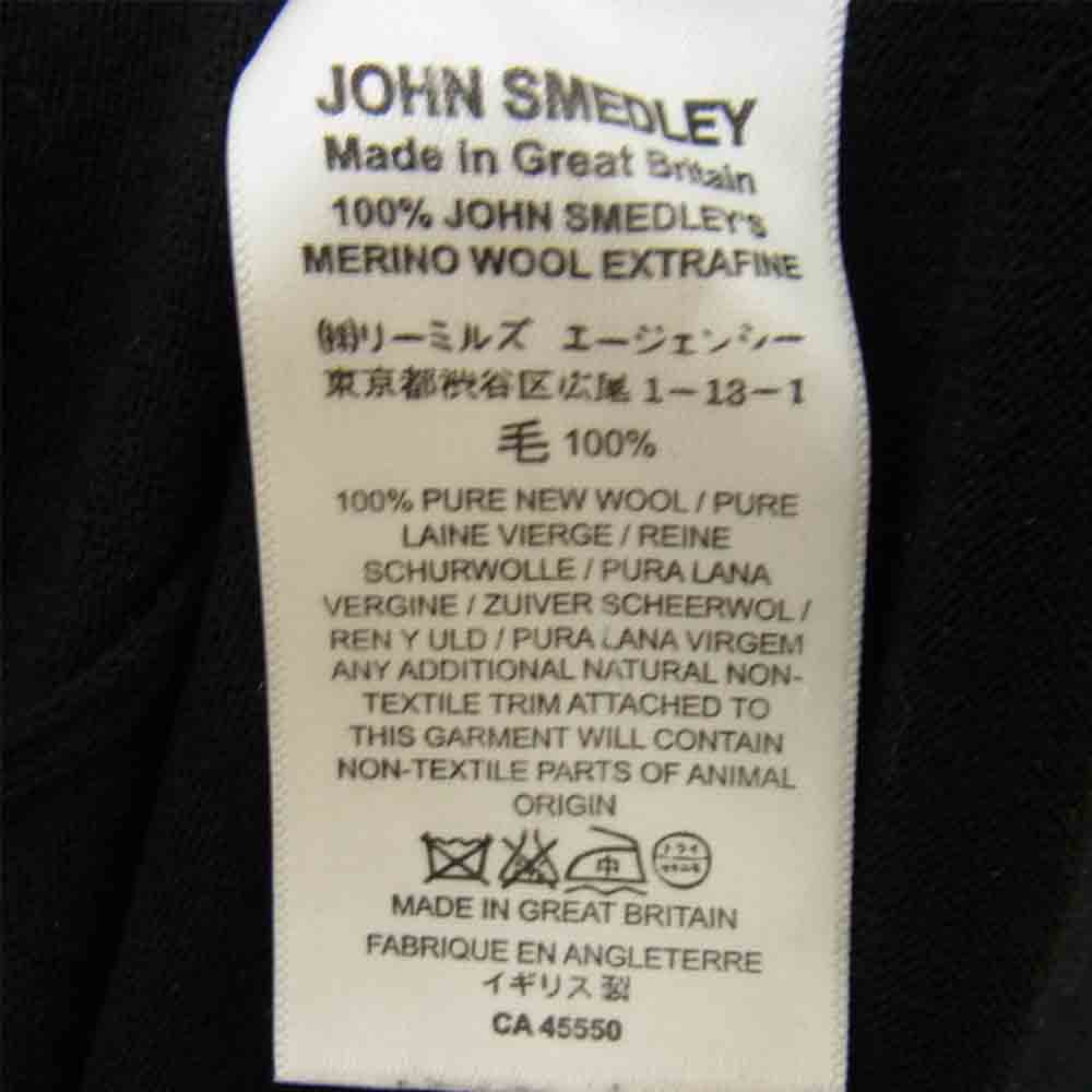 JOHN SMEDLEY ジョンスメドレー エクストラファイン メリノウール Vネック ニット セーター ブラック系 M【中古】