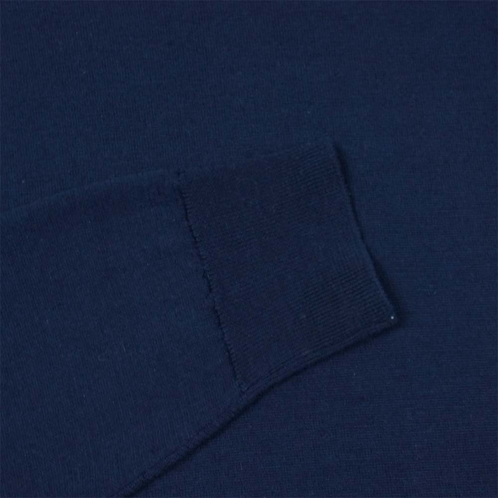 JOHN SMEDLEY ジョンスメドレー エクストラファイン メリノウール クルーネック ニット セーター ネイビー系 M【中古】