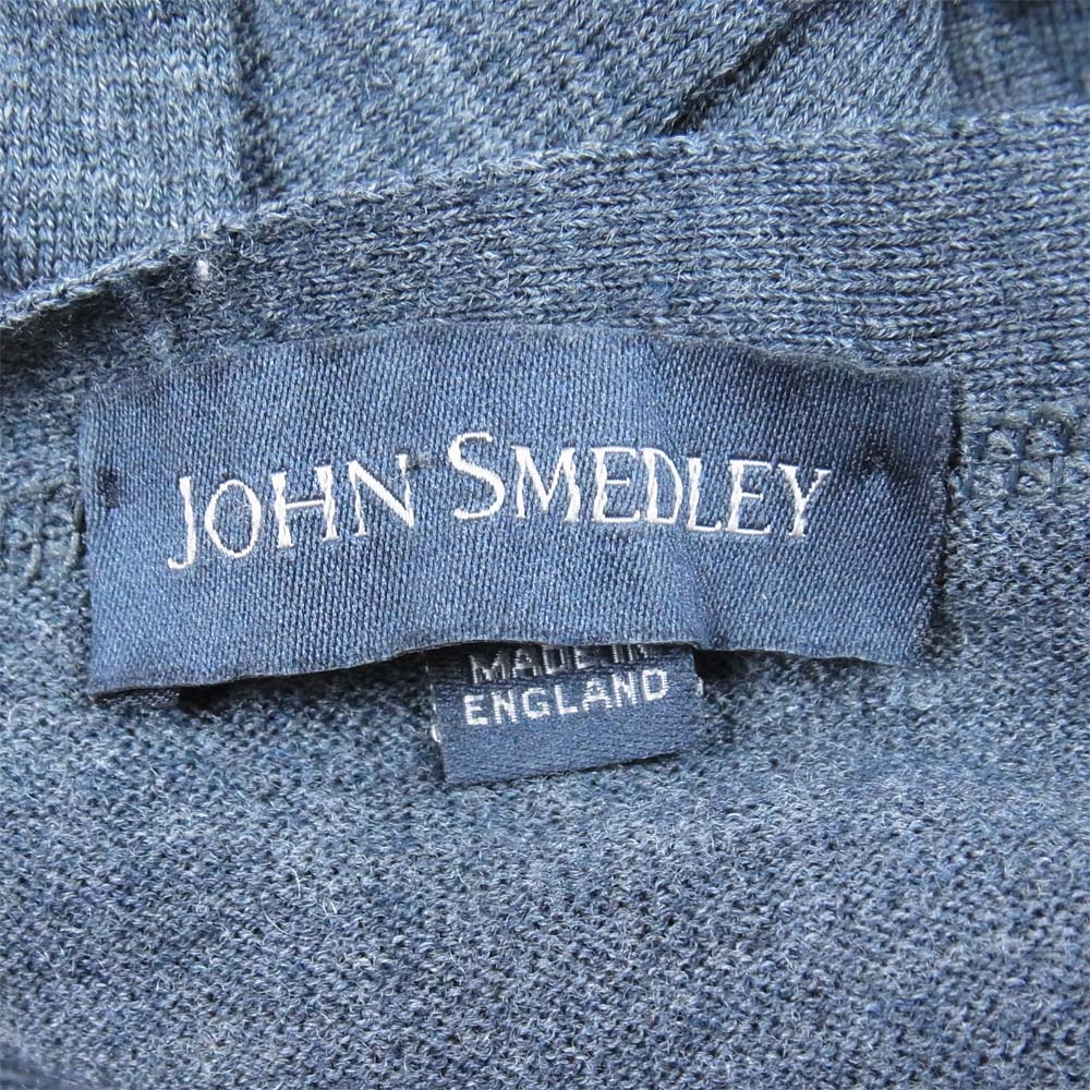JOHN SMEDLEY ジョンスメドレー ニュージーランドメリノウール Vネック カーディガン チャコール系 S【中古】