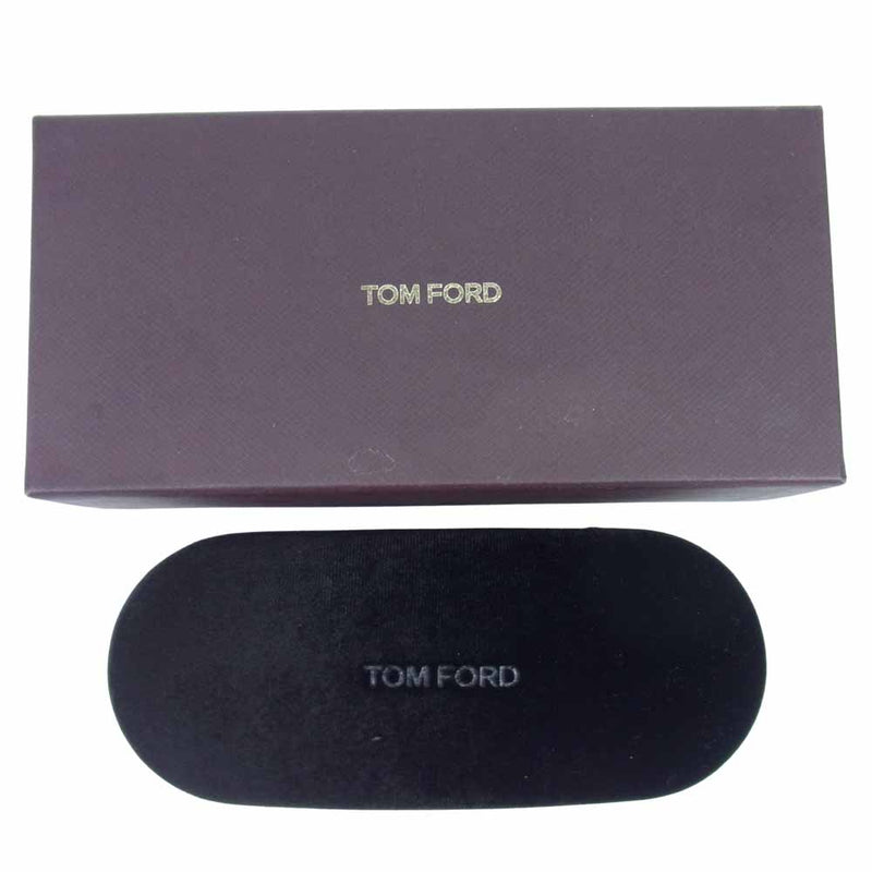 TOM FORD トムフォード TF5185 001 55□16 135 スクエア 度入り メガネ アイウェア ブラック系 55□16 135【中古】