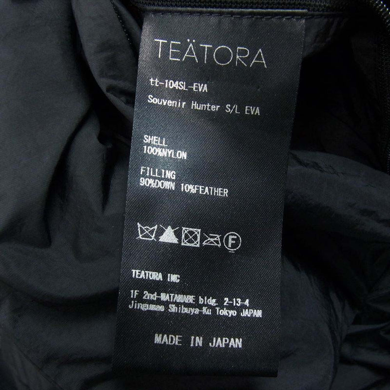 TEATORA テアトラ tt-104sl-eva EVAPODシリーズ SOUVENIR HUNTER S／L スーベニア ハンター ダウン ジャケット ブラック系 3【中古】