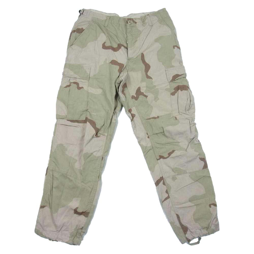 US ミリタリー DLA100-90-C-0315 デザート カモ BDUパンツ リップ ストップ カーゴ パンツ ベージュ系 S【中古】