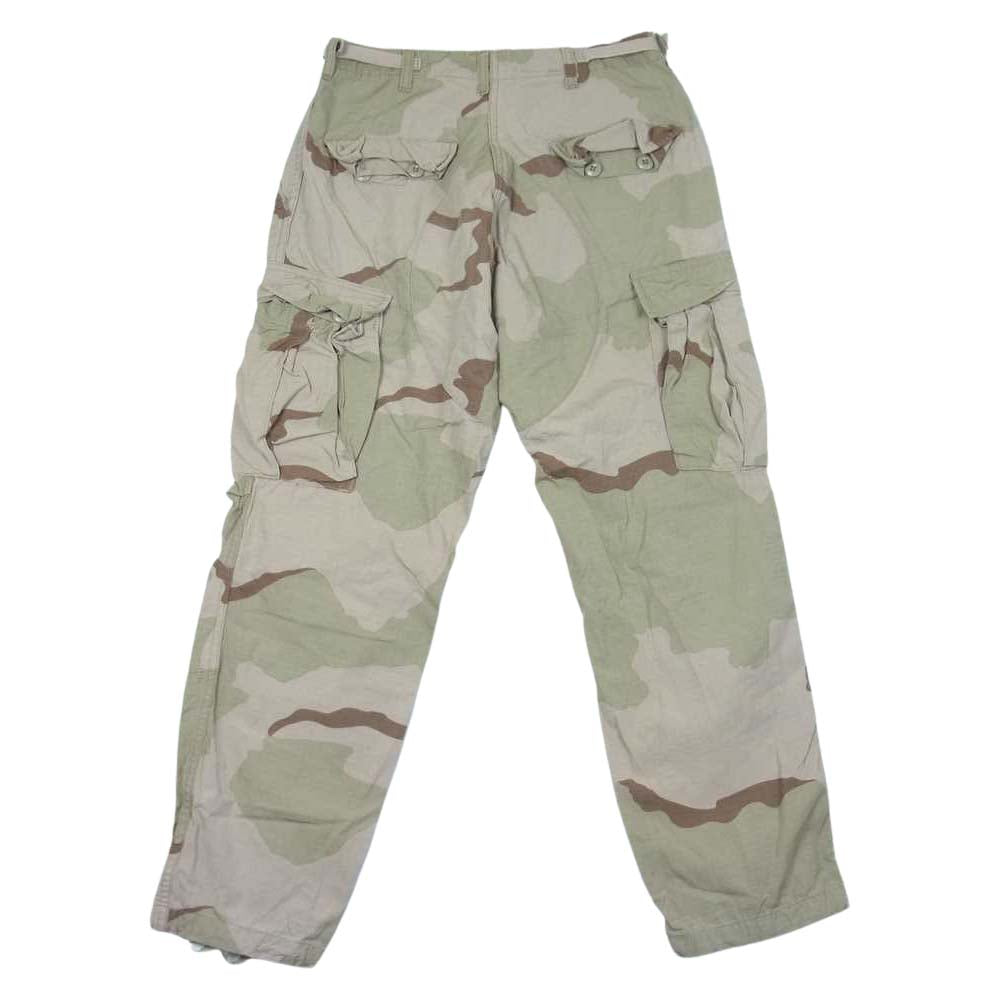 US ミリタリー DLA100-90-C-0315 デザート カモ BDUパンツ リップ ストップ カーゴ パンツ ベージュ系 S【中古】