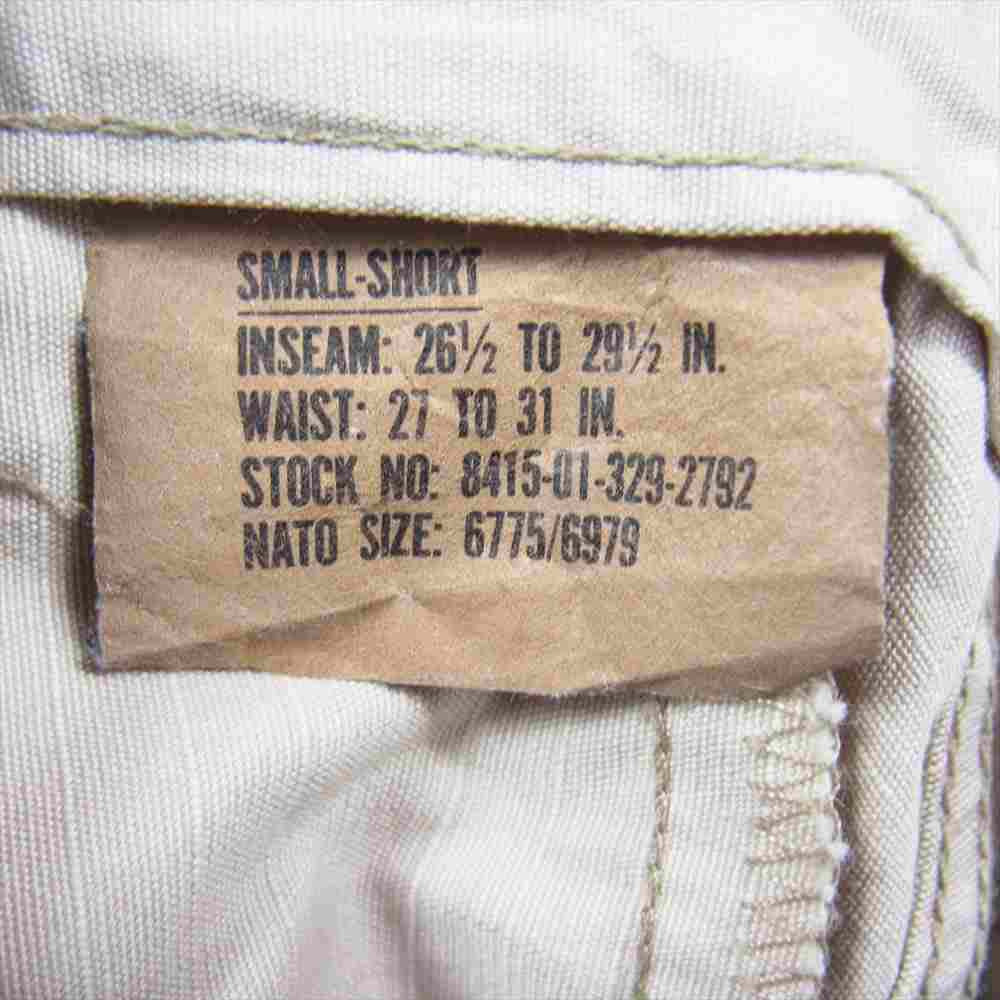 US ミリタリー DLA100-90-C-0315 デザート カモ BDUパンツ リップ ストップ カーゴ パンツ ベージュ系 S【中古】