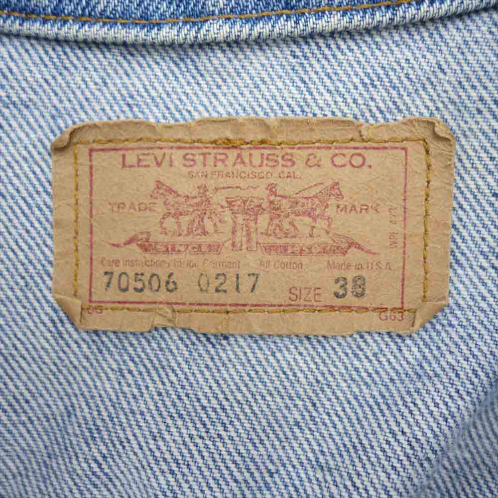 Levi's リーバイス 70506 ジージャン デニム ジャケット  インディゴブルー系 38【中古】
