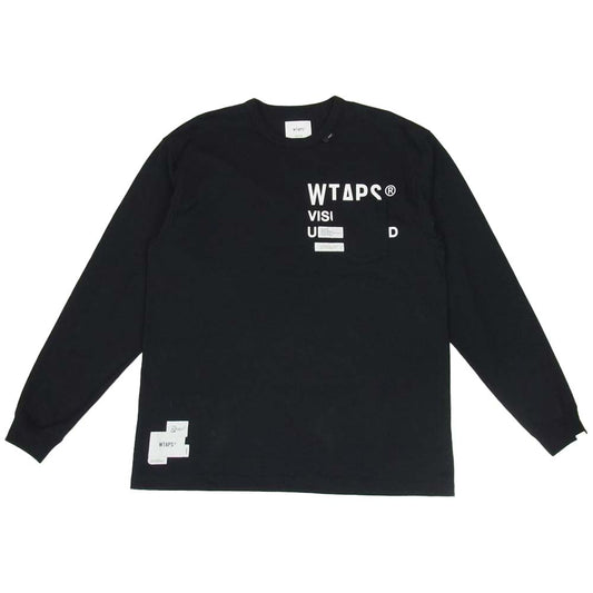 WTAPS ダブルタップス 211ATDT-CSM17 INSECT02 / LS / COPO プリント ポケット 長袖 Tシャツ ブラック系 L【中古】