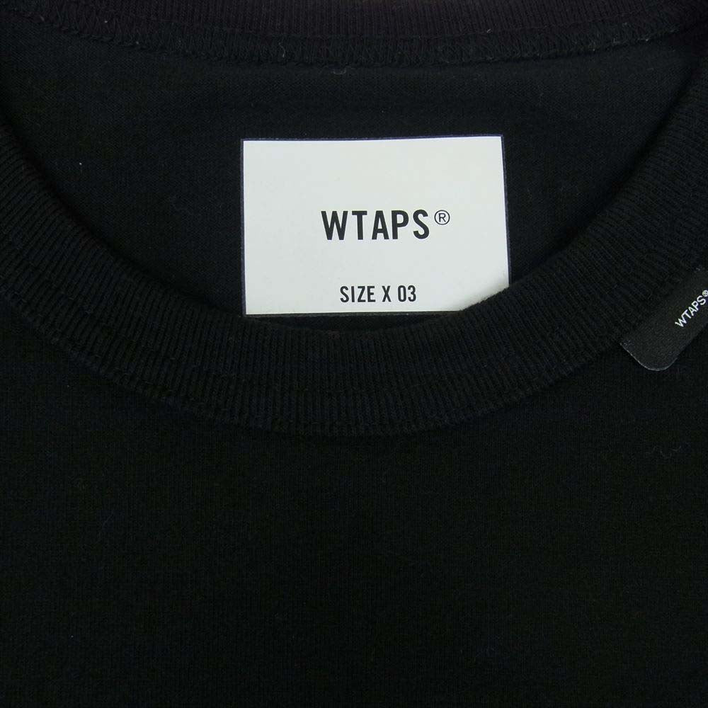 WTAPS ダブルタップス 211ATDT-CSM17 INSECT02 / LS / COPO プリント ポケット 長袖 Tシャツ ブラック系 L【中古】