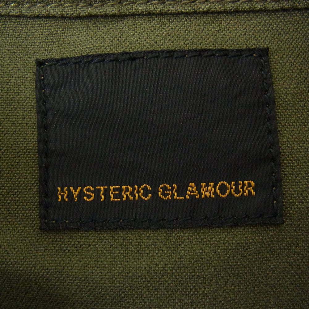HYSTERIC GLAMOUR ヒステリックグラマー ダブルポケット ミリタリー シャツ ジャケット カーキ系 L【中古】