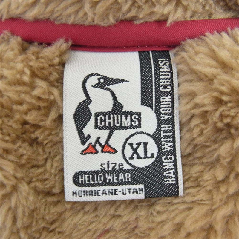 CHUMS チャムス CH04-1230 Elmo Fleece Jacket エルモ フリース ベージュ系 XL【美品】【中古】