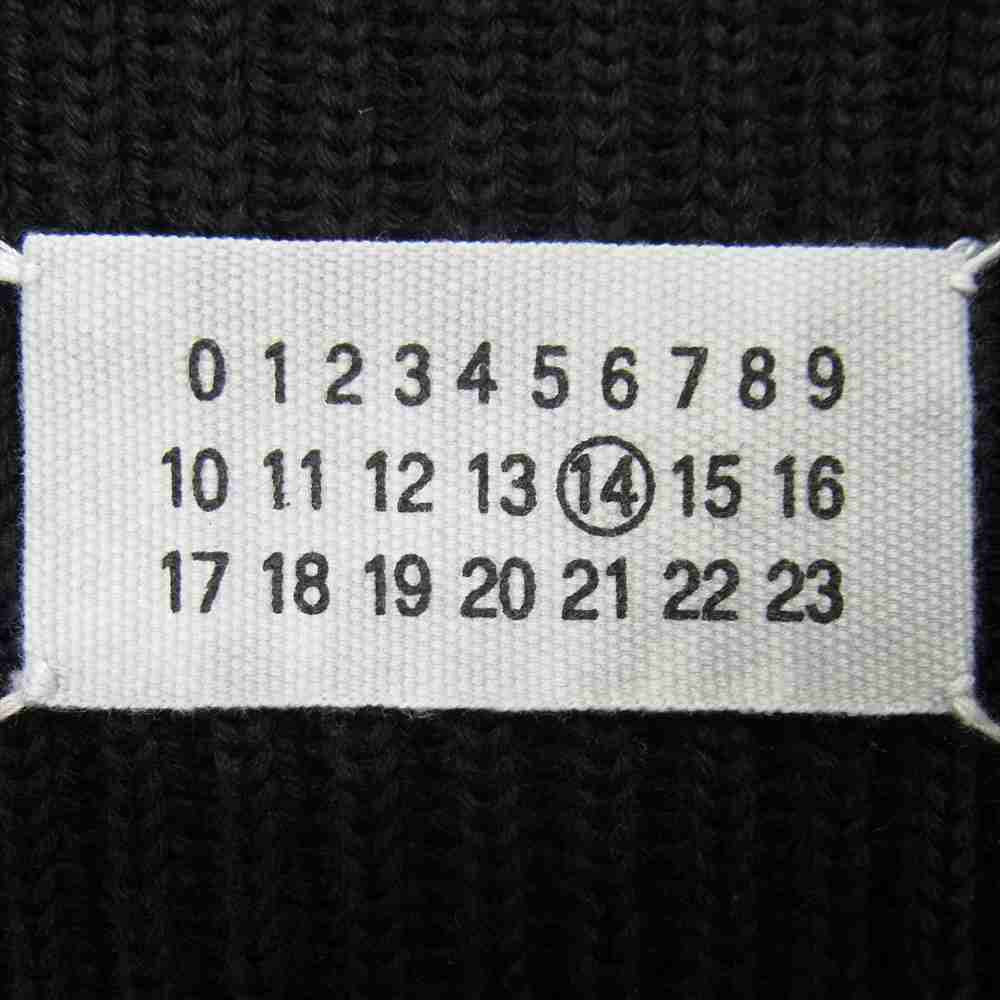 MAISON MARTIN MARGIELA メゾンマルタンマルジェラ 11AW S30HA0410 11AW 14ライン YKKジップ ドライバーズ ニット ジャケット ブラック系 S【美品】【中古】