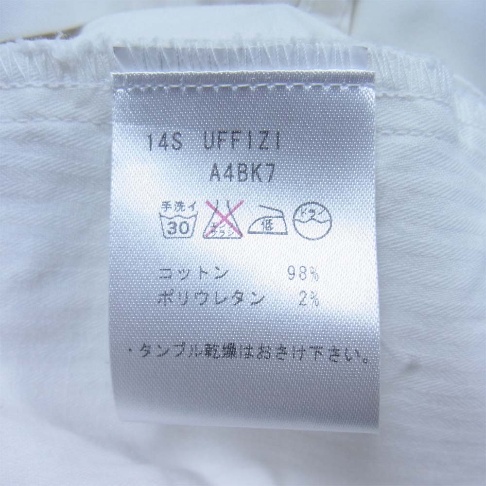 ジャブズ UFFIZI A4BK7 UFFIZI ウフィッチ 1プリーツ トラウザーズ パンツ ホワイト系 48【中古】