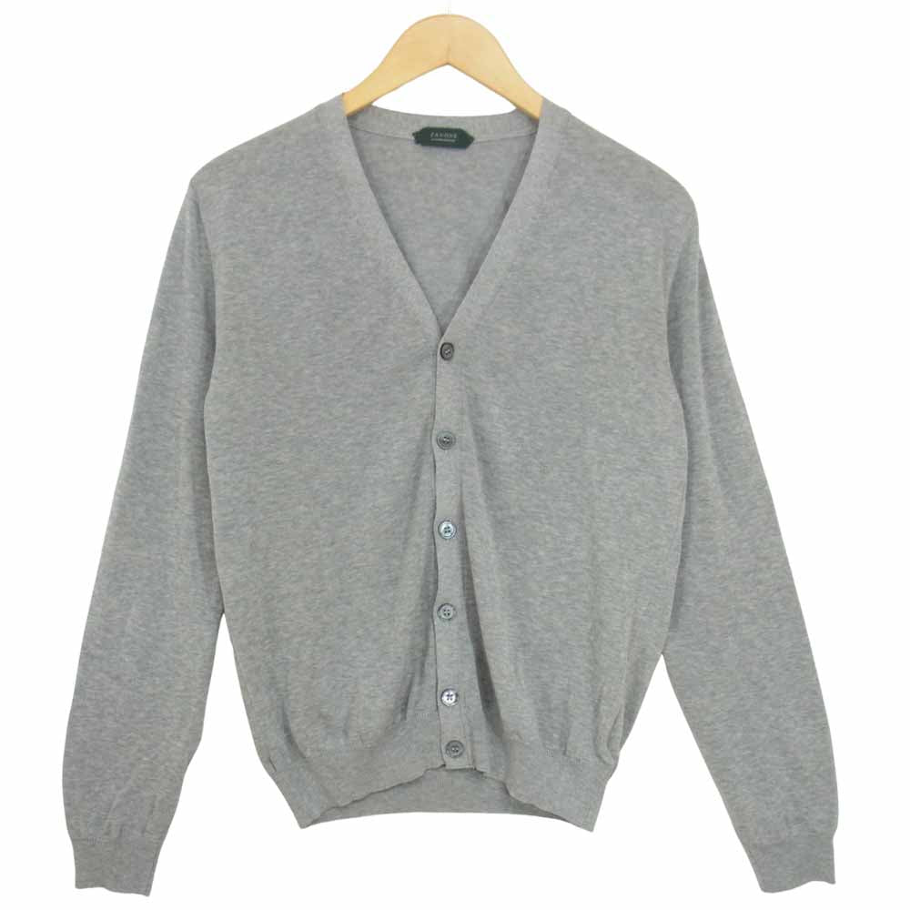 ZANONE ザノーネ 国内正規品 コットン カーディガン  グレー系 48【中古】