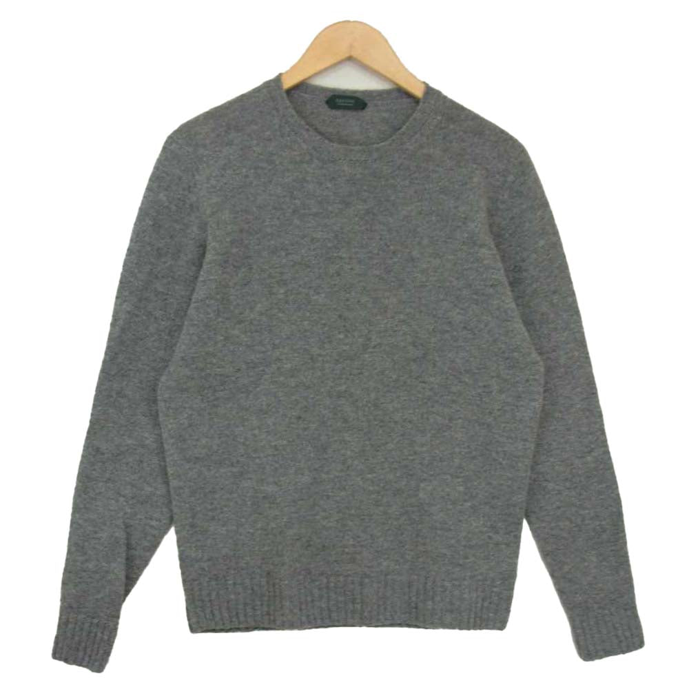 ZANONE ザノーネ ヴァージン ウール クルーネック ニット グレー系 50【中古】