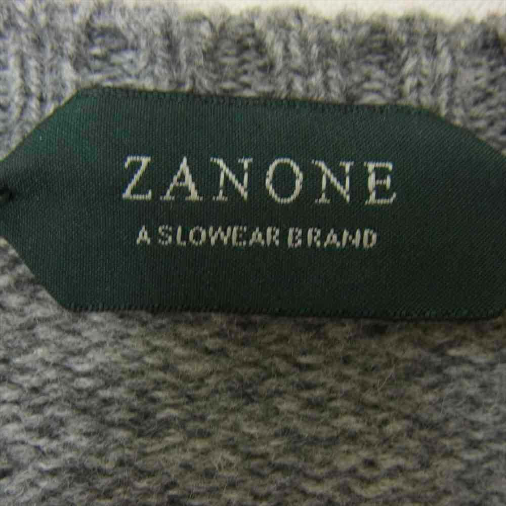 ZANONE ザノーネ ヴァージン ウール クルーネック ニット グレー系 50【中古】