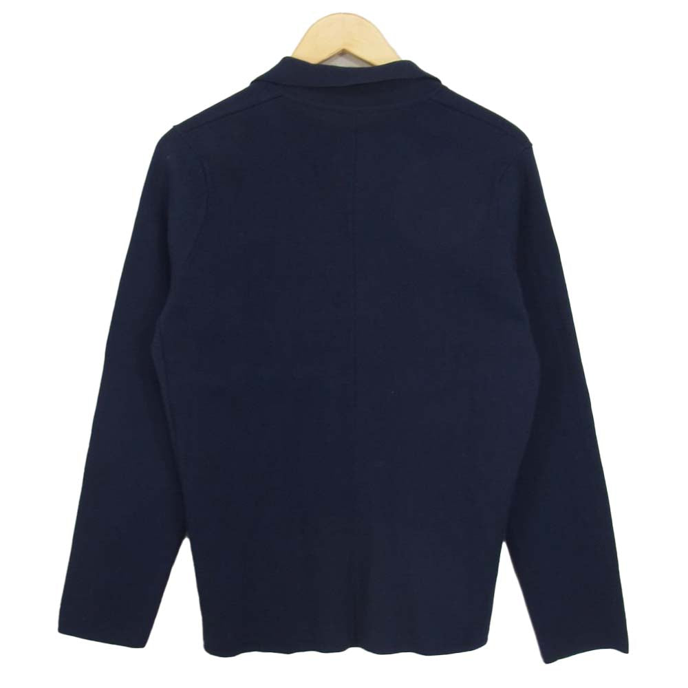 ZANONE ザノーネ 国内正規品 コットン ニット テーラード ジャケット ネイビー系 48【中古】