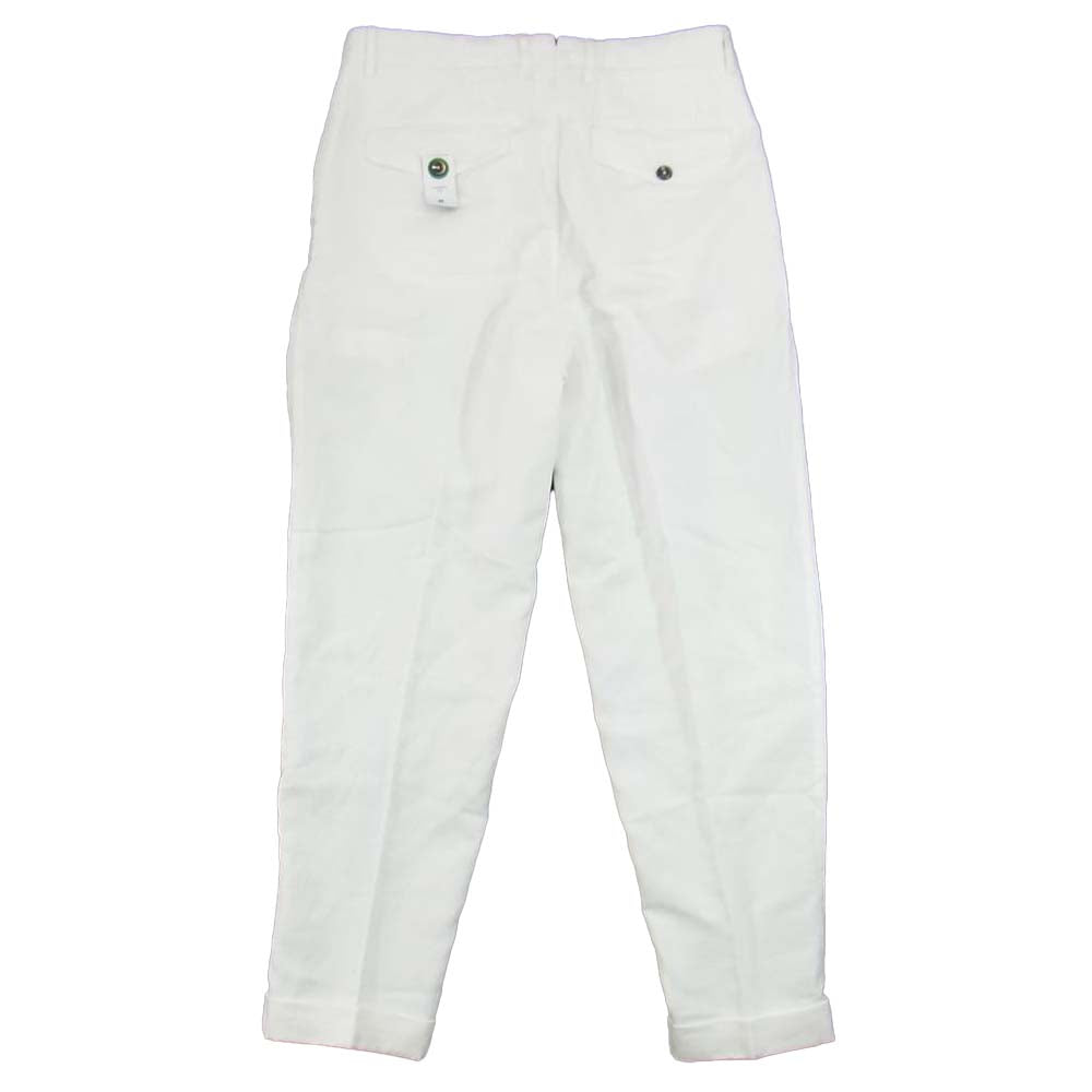 ピーティー トリノ リネン混 トラウザーズ パンツ ホワイト系 46【美品】【中古】