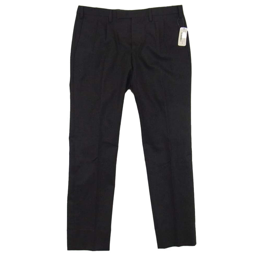 ジェルマーノ SAXONY 2P ウールサキソニー ストレッチ 2プリーツ ストレッチ テーパード パンツ ブラウン系 46【美品】【中古】