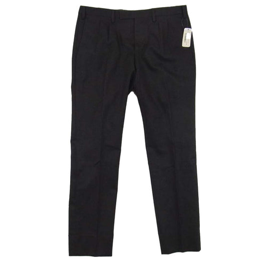 ジェルマーノ SAXONY 2P ウールサキソニー ストレッチ 2プリーツ ストレッチ テーパード パンツ ブラウン系 46【美品】【中古】