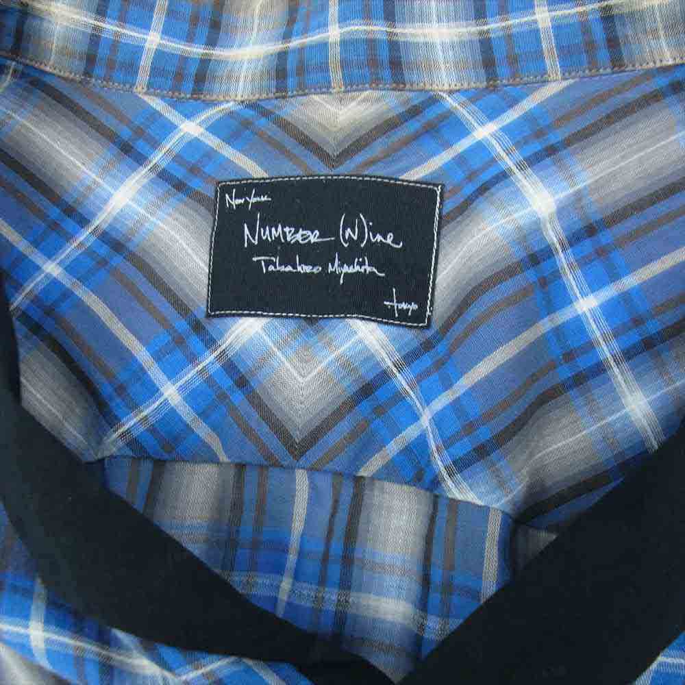 NUMBER(N)INE ナンバーナイン チェック オープンカラー 半袖 シャツ