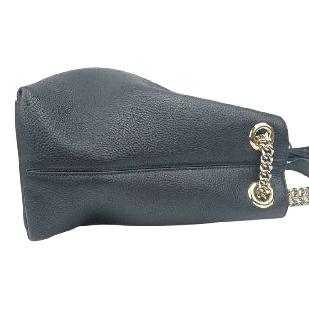 GUCCI グッチ 308982 ソーホー インターロッキング G チェーンショルダー レザー ブラック系【中古】
