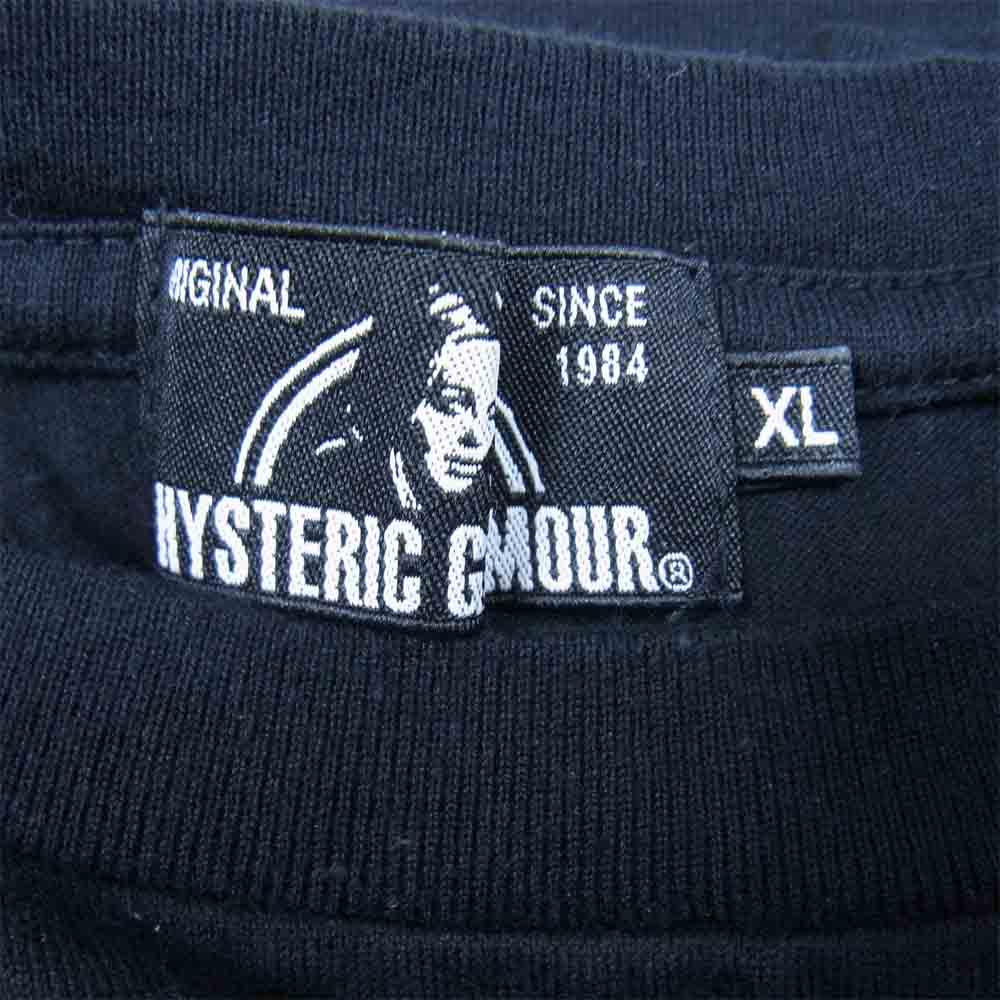 HYSTERIC GLAMOUR ヒステリックグラマー 19AW 02193CT01 NIGHT GROOVE ナイトグローブ プリント 半袖Tシャツ ブラック系 XL【中古】