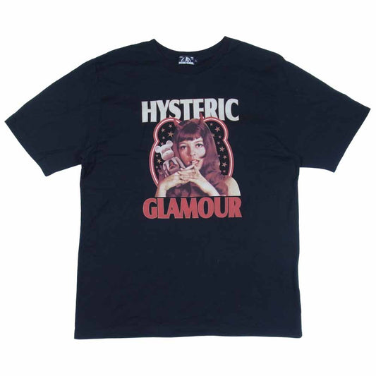 HYSTERIC GLAMOUR ヒステリックグラマー 02182CT36  × MEDICOMTOY メディコムトイ ベアブリック プリント 半袖 Tシャツ ブラック系 L【中古】