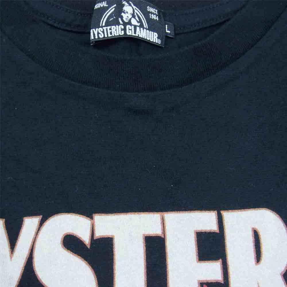 HYSTERIC GLAMOUR ヒステリックグラマー 02182CT36  × MEDICOMTOY メディコムトイ ベアブリック プリント 半袖 Tシャツ ブラック系 L【中古】