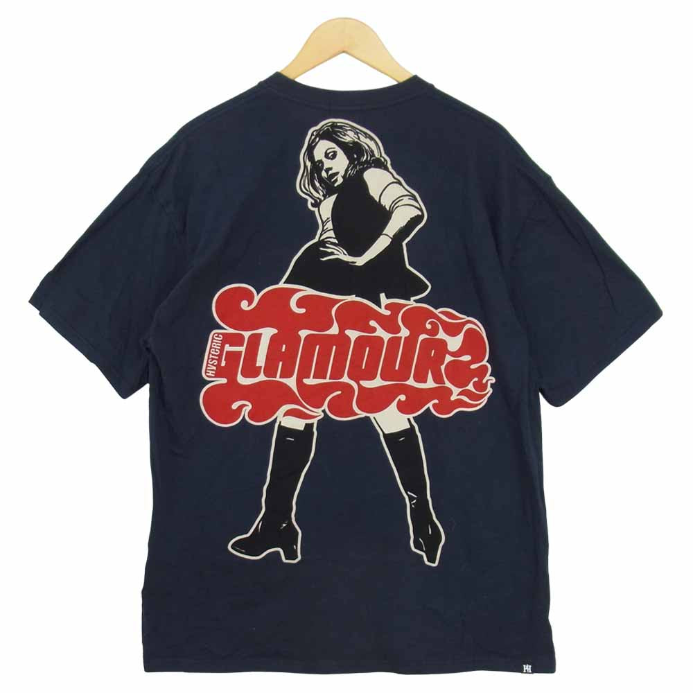 HYSTERIC GLAMOUR ヒステリックグラマー 20SS 02202CT17 VIXEN GIRL プリント 半袖 Tシャツ ネイビー系 L【中古】