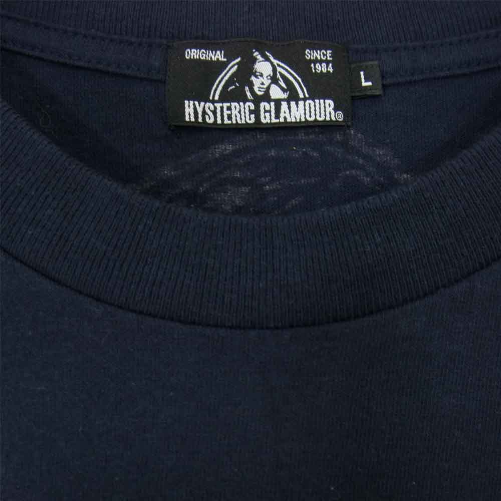 HYSTERIC GLAMOUR ヒステリックグラマー 20SS 02202CT17 VIXEN GIRL プリント 半袖 Tシャツ ネイビー系 L【中古】