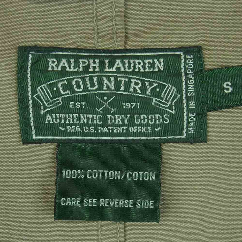 RALPH LAUREN ラルフローレン COUNTRY ミリタリー モッズ コート シンガポール製 ライトカーキ系 S【中古】