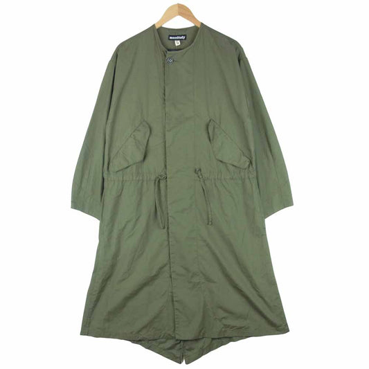 モニタリー VANCLOTH USA製 COLD WATER ノーカラー ミリタリー コート ジャケット カーキ系 34【中古】