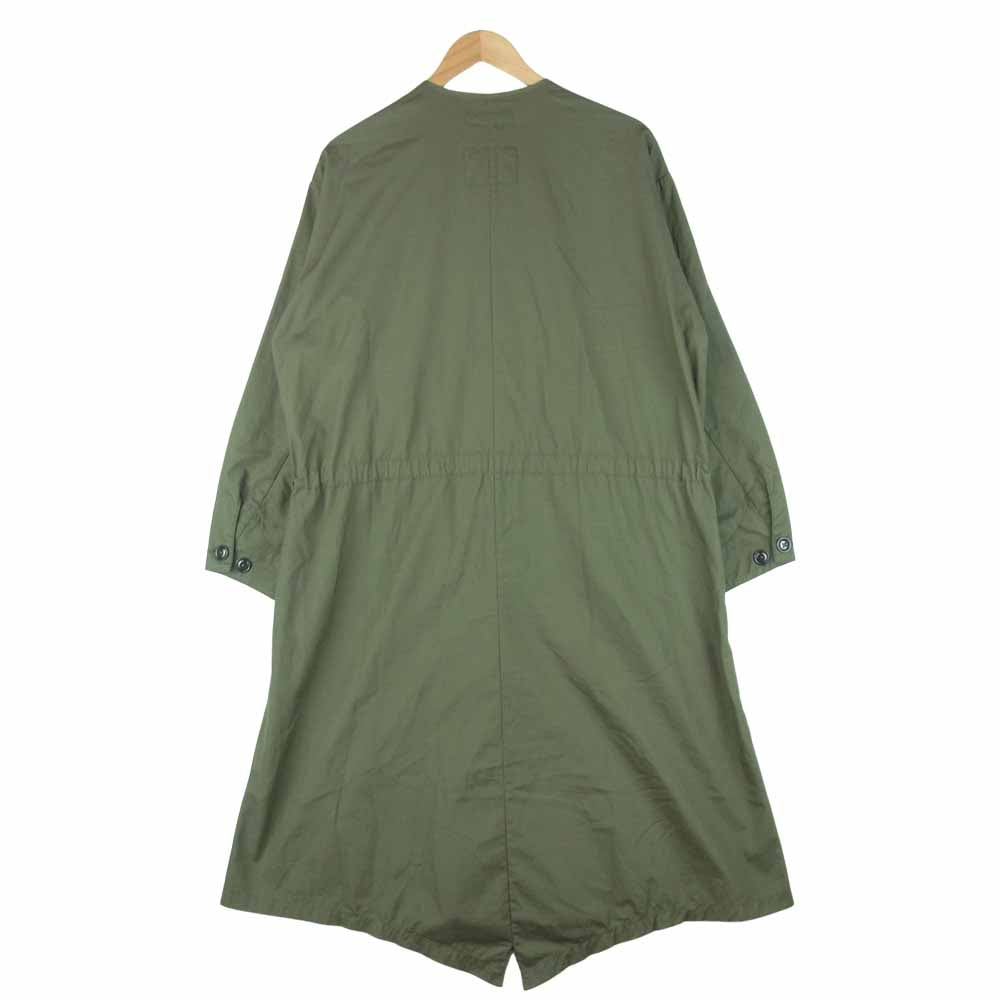 モニタリー VANCLOTH USA製 COLD WATER ノーカラー ミリタリー コート ジャケット カーキ系 34【中古】