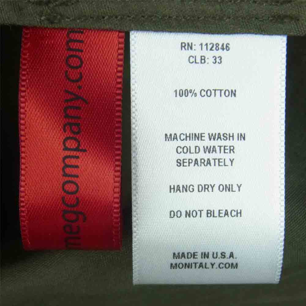 モニタリー VANCLOTH USA製 COLD WATER ノーカラー ミリタリー コート ジャケット カーキ系 34【中古】