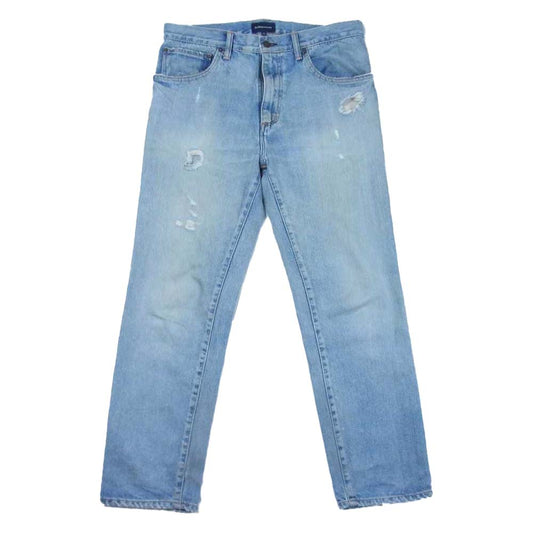 DESCENDANT ディセンダント 17AW 1986 JEANS ダメージ加工 デニム パンツ インディゴブルー系 1【中古】