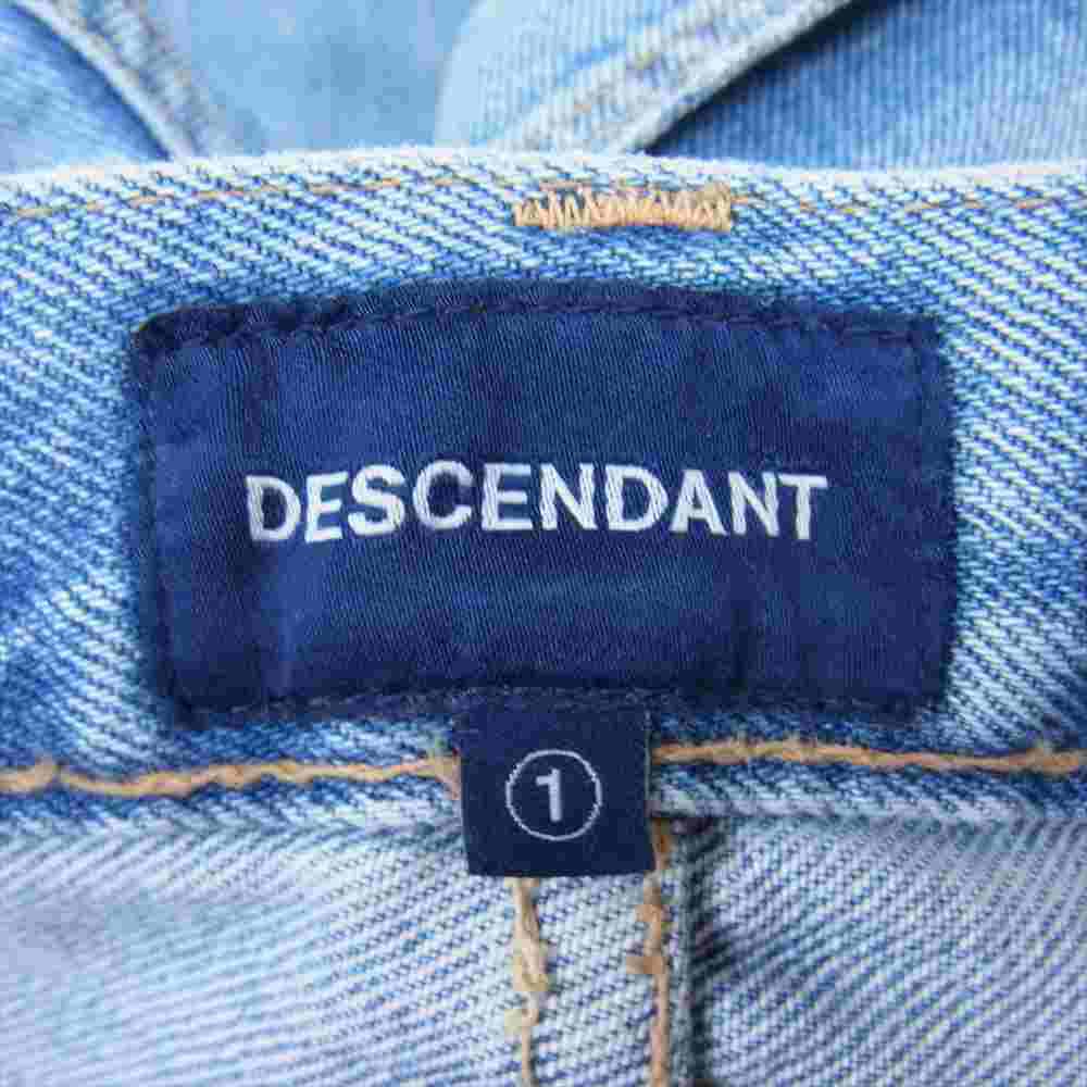 DESCENDANT ディセンダント 17AW 1986 JEANS ダメージ加工 デニム パンツ インディゴブルー系 1【中古】