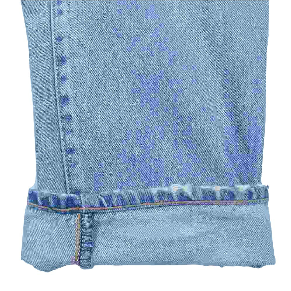DESCENDANT ディセンダント 17AW 1986 JEANS ダメージ加工 デニム パンツ インディゴブルー系 1【中古】