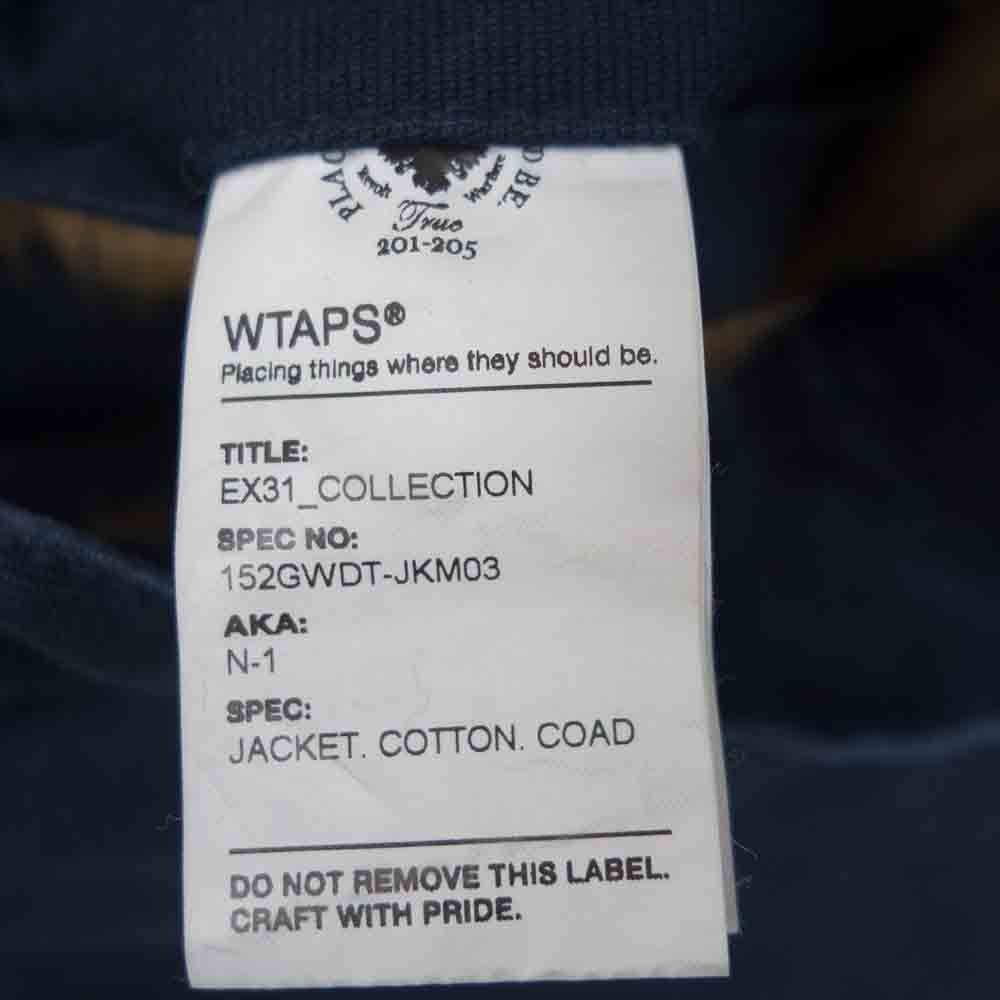 WTAPS ダブルタップス 15AW 152GWDT-JKH03 N-1 デッキ ジャケット ネイビー系 2【中古】