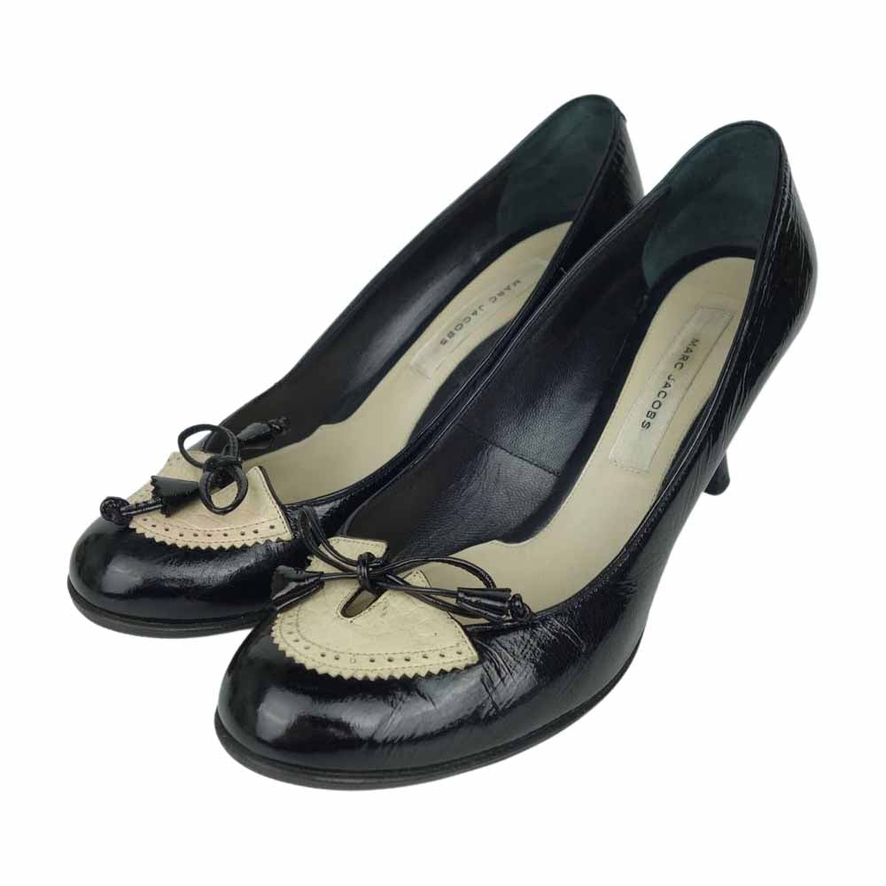 MARC JACOBS マークジェイコブス レザー ヒール パンプス ブラック系 37.5【中古】