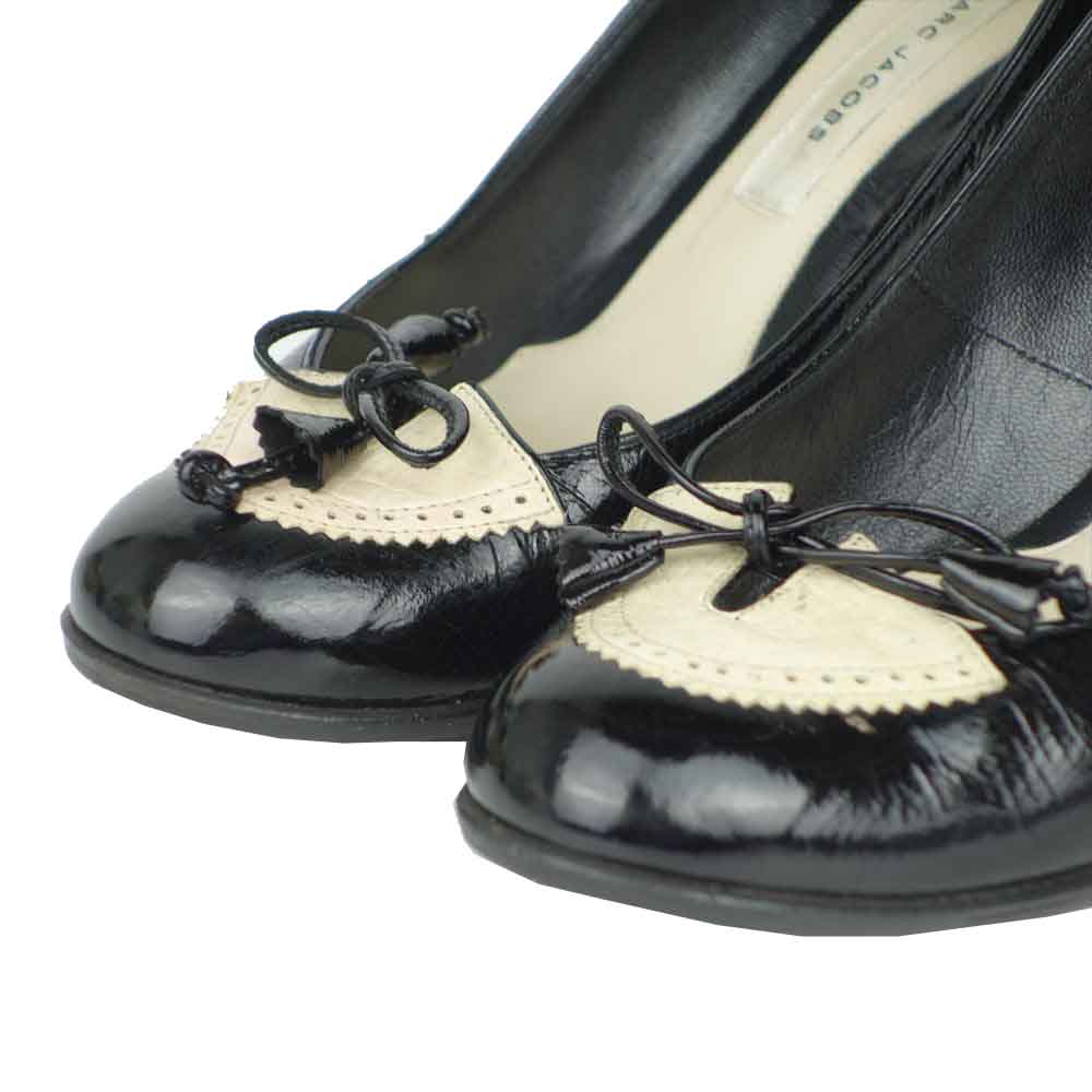 MARC JACOBS マークジェイコブス レザー ヒール パンプス ブラック系 37.5【中古】