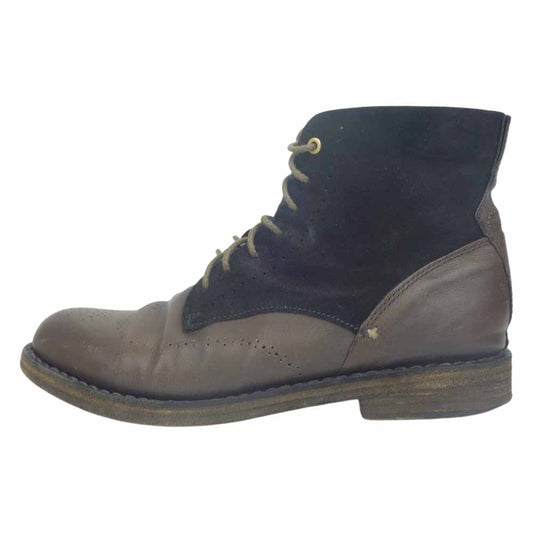 rag & bone ラグアンドボーン レザー 切替 ウィングチップ ショート ブーツ ブラウン系 ブラック系 8【中古】