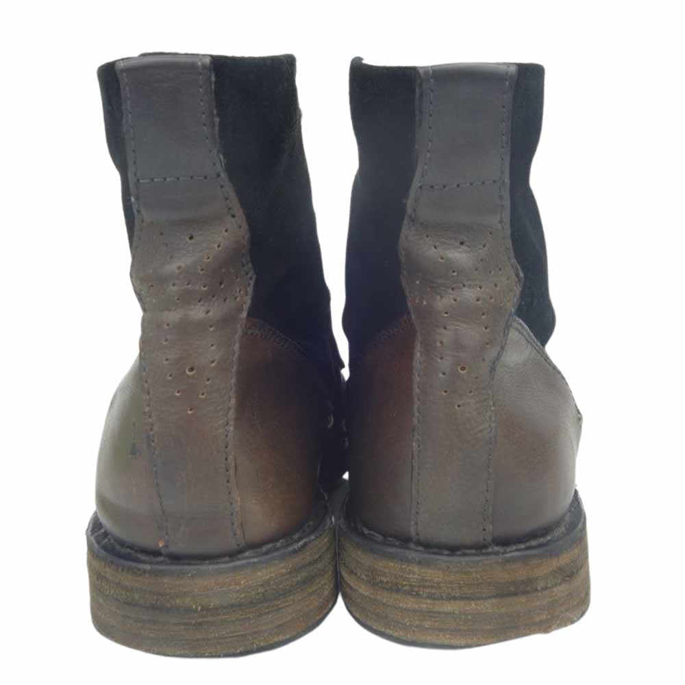 rag & bone ラグアンドボーン レザー 切替 ウィングチップ ショート ブーツ ブラウン系 ブラック系 8【中古】