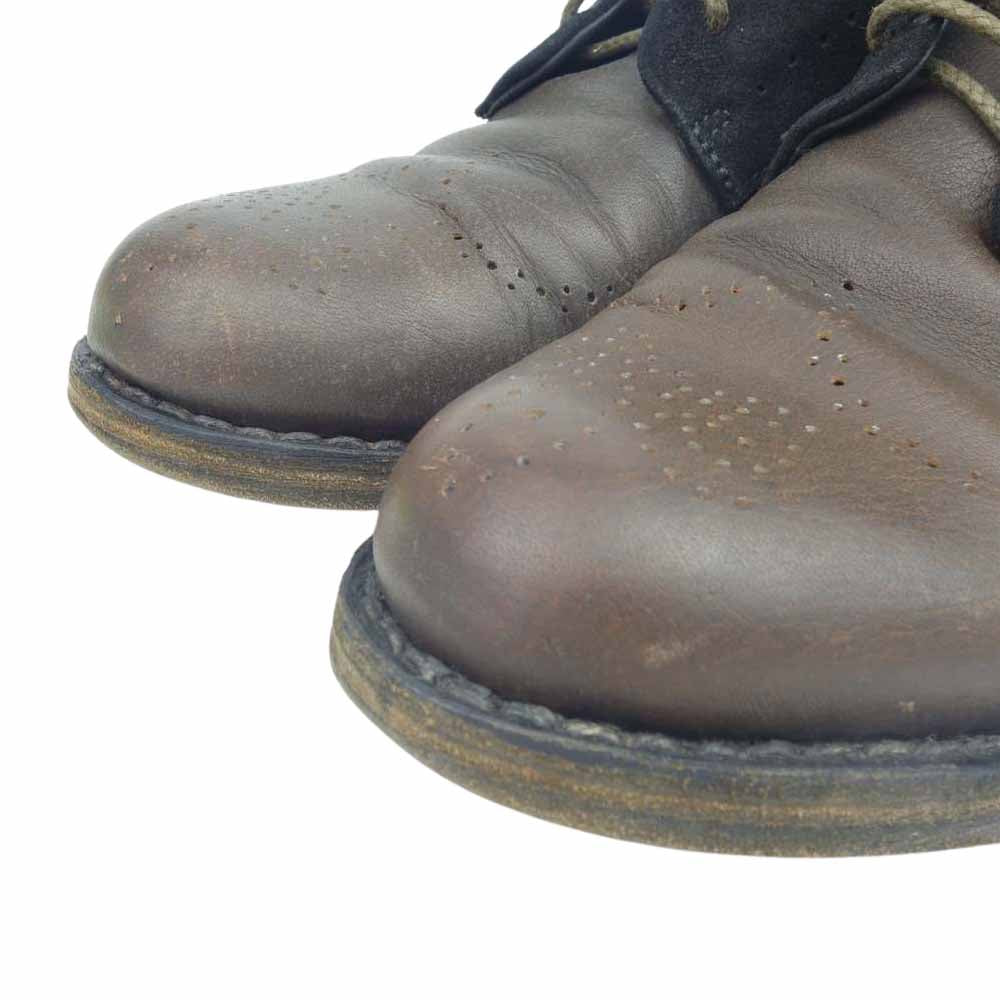 rag & bone ラグアンドボーン レザー 切替 ウィングチップ ショート ブーツ ブラウン系 ブラック系 8【中古】