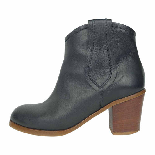 MAISON MARGIELA メゾンマルジェラ MM6 S40WU0072 レザー ショートブーツ ブラック系 38【中古】