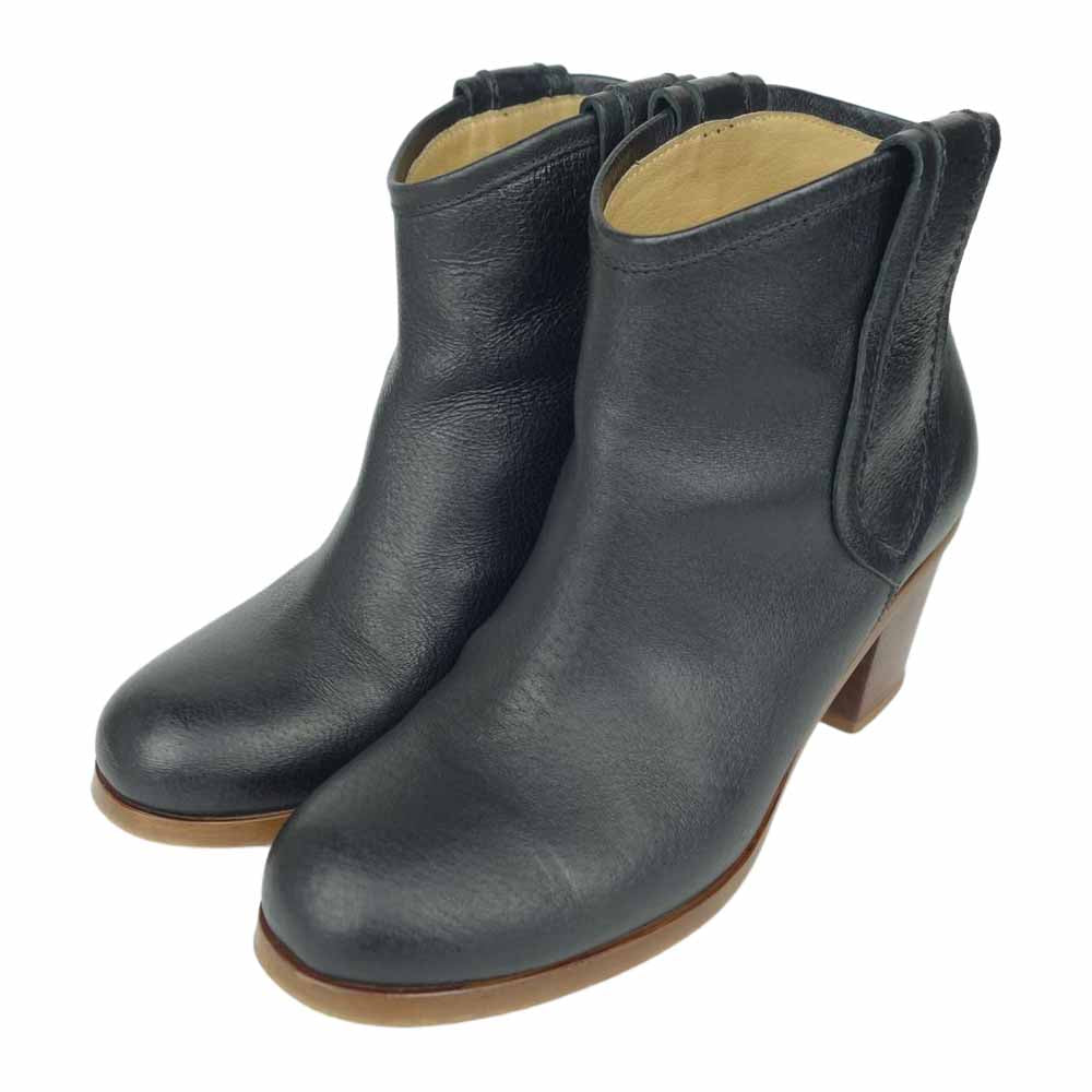 MAISON MARGIELA メゾンマルジェラ MM6 S40WU0072 レザー ショートブーツ ブラック系 38【中古】