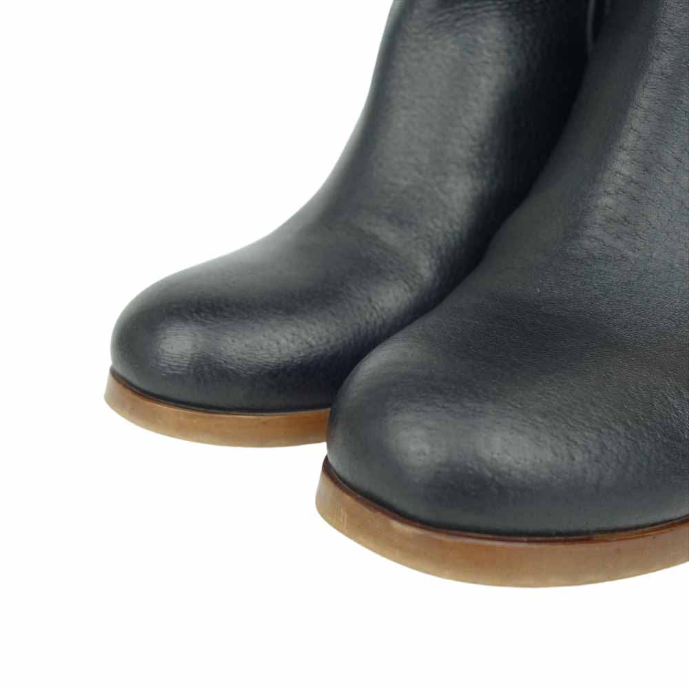MAISON MARGIELA メゾンマルジェラ MM6 S40WU0072 レザー ショートブーツ ブラック系 38【中古】